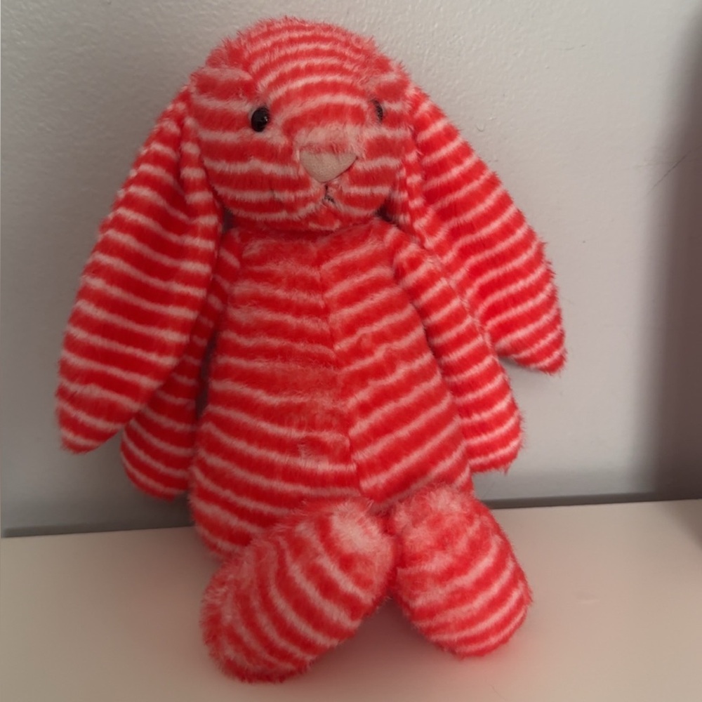 Red Striped Bashful Evey Bunny Jelly Cat
